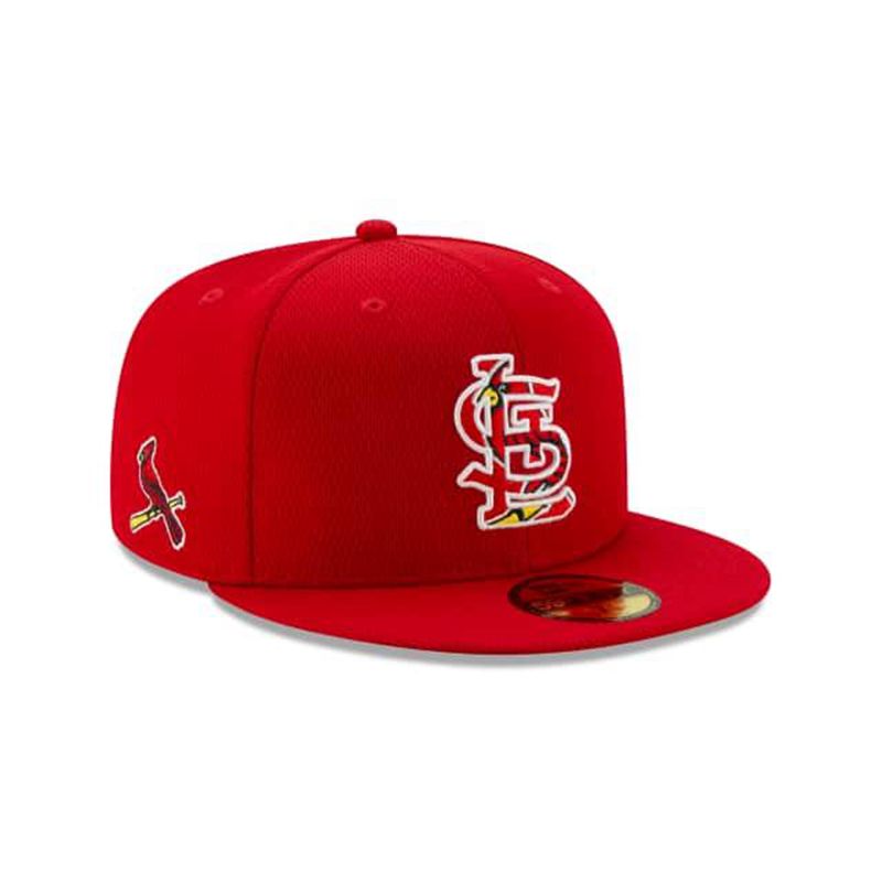 MLB St. Louis Cardinals Batting Practice 59Fifty Fitted (ESD5020) - Red New Era Caps